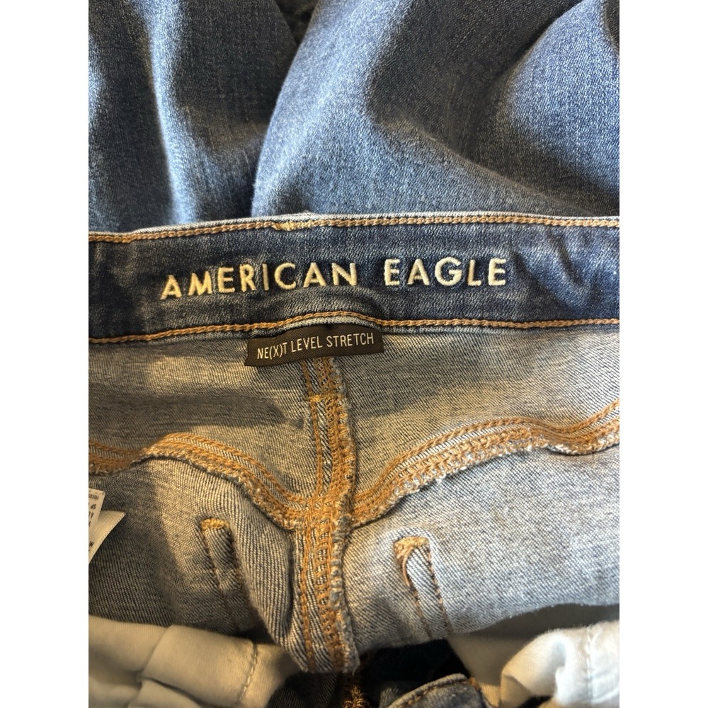 American Eagle super high rise jegging womens size 4 regular distressed stretch - Picture 10 of 10